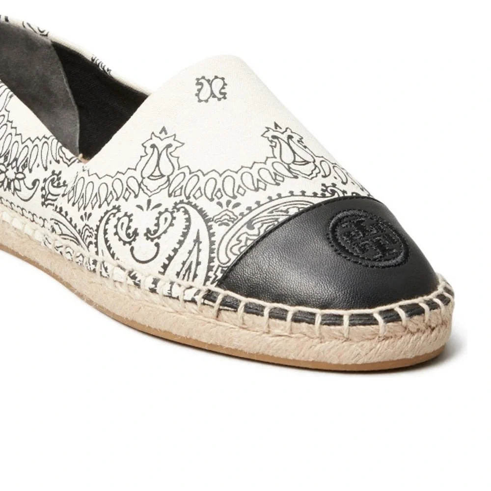 New Tory Burch Americana Bandana Espadrille Size: 10